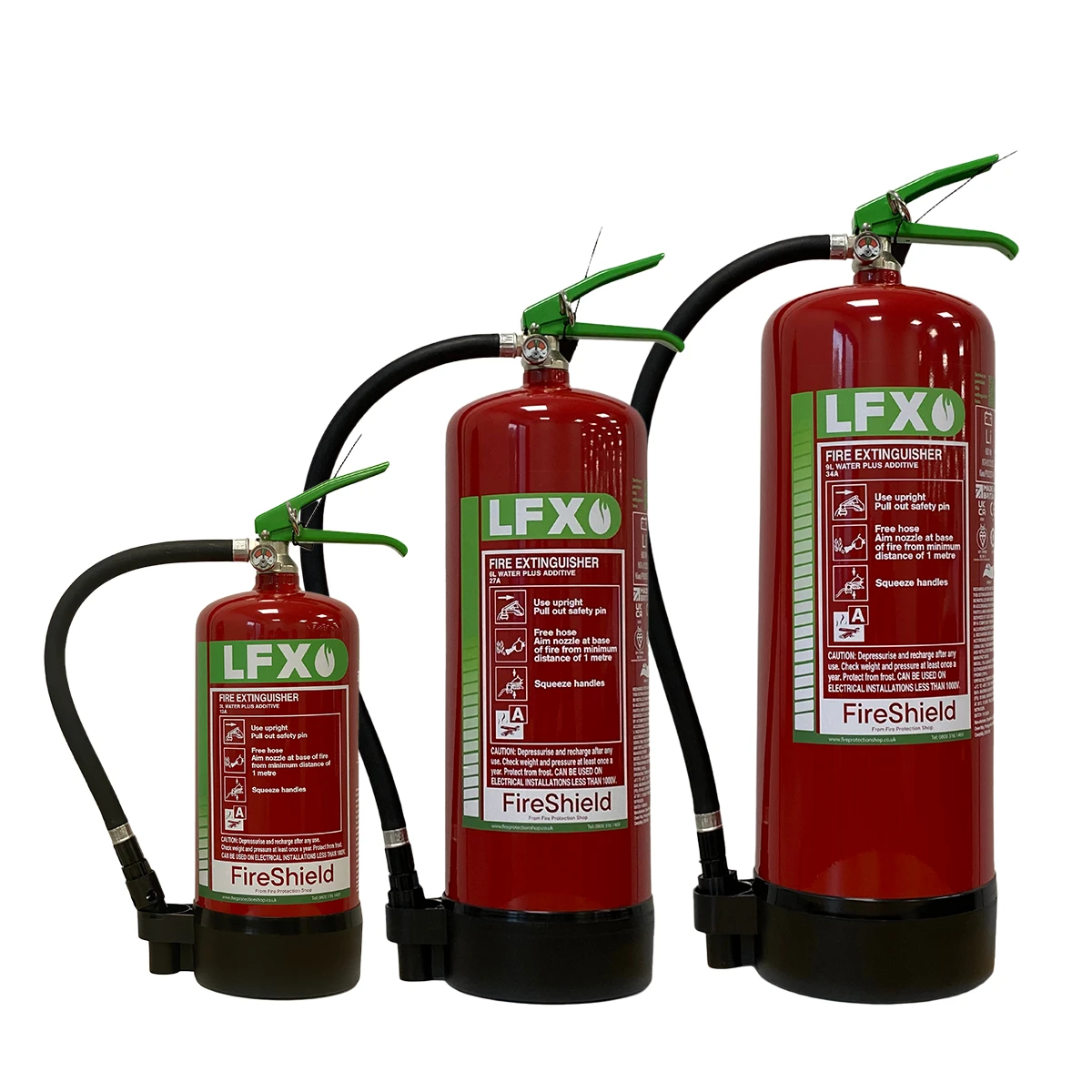 FireShield LFX Lithium-Ion Battery Fire Extinguisher-cards