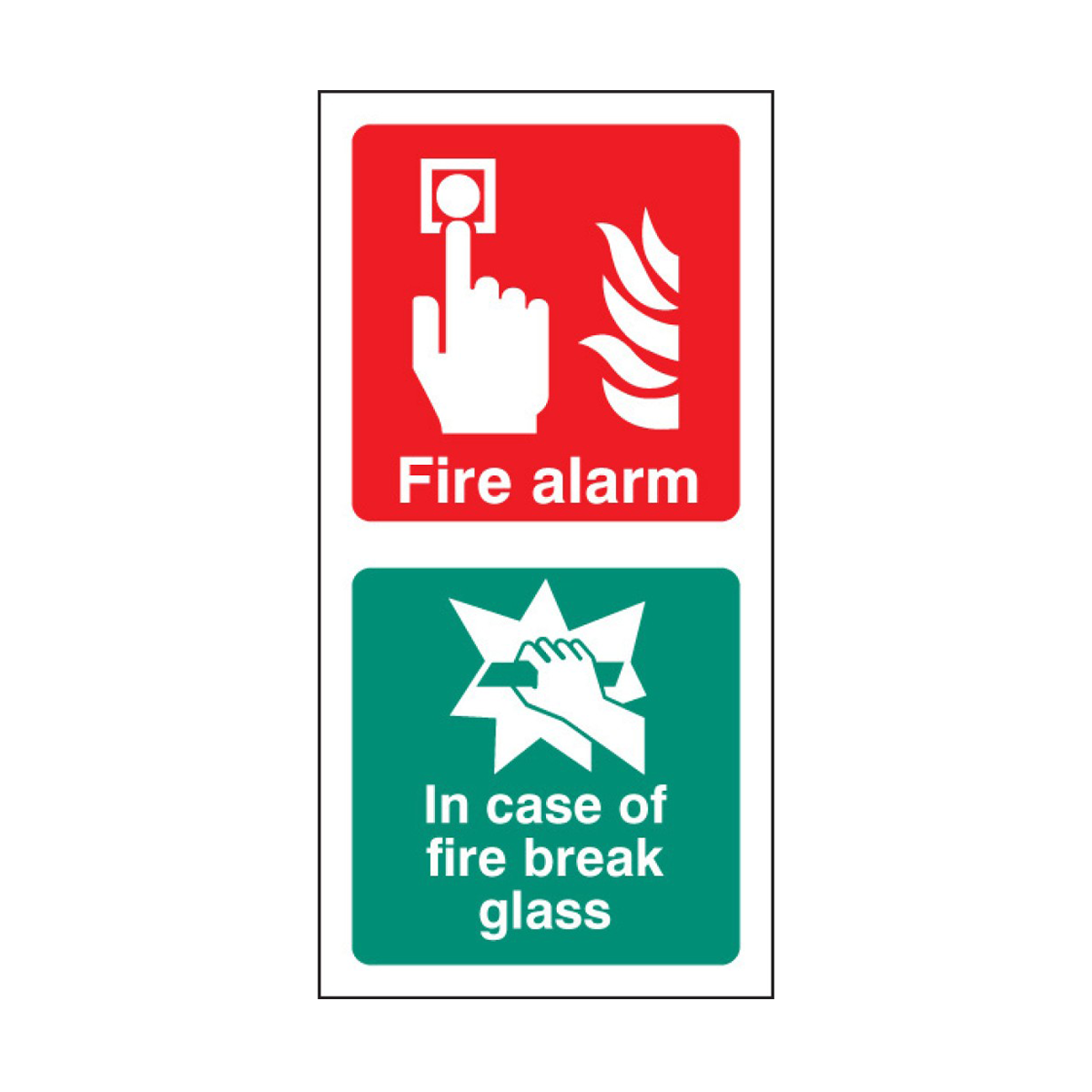 In Case Of Fire Break Glass Fire Exit Signs