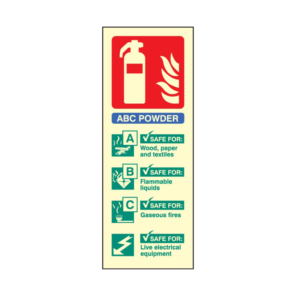 Powder Sign Photoluminescent